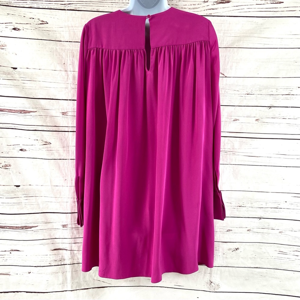 Diane von Furstenberg Mini Dress Women’s 0 Fits Med Pink 100% Pink Long Sleeves - Picture 4 of 11